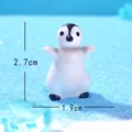 Simpatica statuetta in miniatura di pinguino per decorazione paesaggio neve, misura 2.7x1.9cm - Piccolo Pinguino con Ali Spiegate