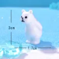 Carina statuetta in miniatura di orso polare bianco, accessorio paesaggio di neve in resina. - Orso Polare che sbircia