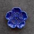 Hermoso quemador de incienso de ceramica sakura azul oscuro variante de diseno - Azul Marino