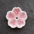 Keramik Kirschblüten Räucherstäbchenhalter Rosa Blumen Basis Halter für Wohnkultur - Hellrosa