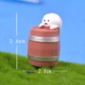 Linda estatueta de fantasma en barril miniatura paisaje jardín adorno 3,6cm resina - Fantasma sobre barril