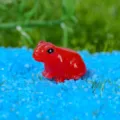 Miniatura de rana de resina roja adorno para micro paisaje accesorio decorativo DIY - Estilo D