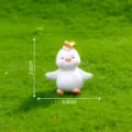 Jolie petite figurine de canard jaune avec lingot d'or pour mini paysage déco de bureau mignon - Nº 6 blanc avec couronne