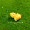 Miniature en résine jolie figurine de petit canard jaune pour décor de micro paysage. - Petits canards jaunes et blancs lot de 10 / N° 7 Jaune – Endormi