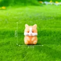 Carina statuetta in resina di animale per micro paesaggio decorazione scrivania fai da te auto. - Gatto giallo n. 2
