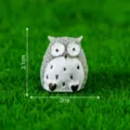 Mini hars uil figuur tuin decoratie micro landschap doe het zelf bureau ornament schattig - No. 2 Grijs