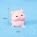 Lindo cerdo de playa de resina figura miniatura adorno de escritorio para decoración 3.4cm - Cerdito surfista