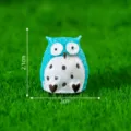Miniature Blauwe Uil Beeldje Hars Ambacht voor Tuin DIY Landschap en Bureau Decoratie - Blauw / Grote uil - 5 modellen