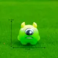 Lindo monstruo verde de un solo ojo de resina juguete micro paisaje coche escritorio 2.2cm - Estilo 4 Verde