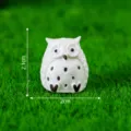 Miniatuur witte uil figuur voor micro landschap DIY tuin bureau decoratie en ambachten. - Nr. 4 Wit / Grote uil - 5 modellen