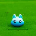 Cute blue resin monster figurine miniature desktop car decoration ornament 2.0x2.3cm - No.5 Blue Green Tie-Dye