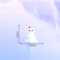 Mini schattig wit sneeuwpopje met rode muts, miniatuur landschap DIY decoratie accessoire. - Stijl 7 Sneeuwpop