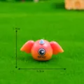 Cute resin monster figurine, mini cartoon one-eyed doll desktop car decor accessory. - No. 8 Red