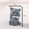 Mini resin puppy dog figurine desktop ornament cartoon animal craft accessory for micro landscape - Grey Dog