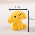 Cute yellow resin puppy dog figurine miniature desktop ornament 2.7x2.6cm micro landscape - Golden Retriever Pendant