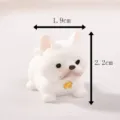 Cute white resin puppy figurine miniature desktop ornament cartoon car accessory for micro landscape - French Bulldog