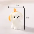 Mini resin puppy figurine cute desktop car cartoon animal ornament decoration craft accessory - Shih Tzu