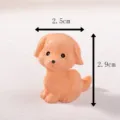 Mini resin puppy figurine cute cartoon desktop ornament micro landscape accessory 2.5x2.9cm - Hound