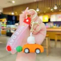 Portachiavi carino con coniglio cartone animato auto animale carino ciondolo zaino regalo - Carota