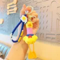 Cute yellow sailor telescopic duck keychain, PVC cartoon bag charm variant item style. - Sailor Retractable Duck - Purple