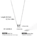 Stainless steel diamond waist pendant necklace, stylish jewelry for women, 40+5cm length. - Cylinder Pendant Necklace - Silver (HF-X2536-S)
