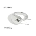Roestvrijstalen druppel open ring, minimalistische geometrische zilveren sieraden. - Grote Waterdruppel Geometrisch (HF-J1841-S)
