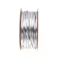 Silver 2mm PU leather cord spool detail shot for DIY bracelet and jewelry making accessories. - Silver