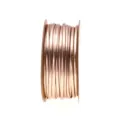 2mm metallic rose gold PU leather cord roll, soft DIY jewelry making bracelet accessory detail. - Copper