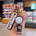 Cute luminous astronaut keychain with strap, creative bag pendant and sweet gift. - Black (Men)