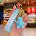 Colorful monster acrylic keychain cute cartoon bag pendant keyring for car keys decoration. - Iridescent Cabbage Man / Blue