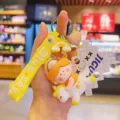 Cute unicorn cloud cartoon keychain doll bag pendant aesthetic car key ring accessories - Yellow