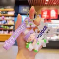 Cute unicorn cloud keychain pendant cartoon doll couple hanging ornament accessory SKU - Purple