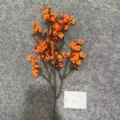 Ramo di fiori artificiali arancione variante per bellissime decorazioni domestiche e vasi. - Gipsofila di seta a 16 teste, 1 stelo - Arancione scuro