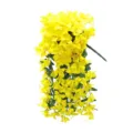 Flores colgantes amarillas artificiales vid planta falsa para decoración de pared del hogar - Amarillo