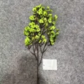 Green artificial baby's breath flower branch for home decor, wedding and floral arrangement. - 16-Head Silk Gypsophila Stems - Green