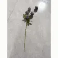 Fleur artificielle pissenlit 5 têtes chrysanthème automne soie décoration ornement maison - Chrysanthème pompon à 5 têtes - Gris d'automne, 1 tige