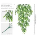 Artificial fern hanging vine plant 77cm PE plastic green leaves for home wall decor - DZH178-02