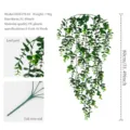 Artificial eucalyptus hanging vine plant green 80cm 5-fork faux plant wall decor for home - DZH178-03