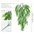 Artificial fern hanging plant plastic vine Persian leaves green wall decor 80cm long - DZH178-04