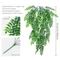 Artificial fern hanging vine green plant plastic leaves wall decor 81cm length SKU - DZH178-06