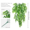 Artificial hanging fern vine plant PE plastic green leaf decoration for wall home decor 80cm - DZH178-09