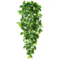 Artificial hanging ivy plant faux green pothos vine for home wall decor and indoor decoration. - Hanging Pothos Vine - 104 Leaves (1 Bundle) / Green
