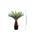 Planta en maceta de palmera Cycas artificial Árbol verde falso 75cm para decoración - Cica pequeña