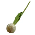 Flor de tulipán artificial tallo único falsa floral decoración del hogar accesorio - Degradado Blanco