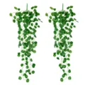 Plantas de hiedra artificial colgantes para decoración de pared juego de 2 plantas falsas - Begonia de 9 Ramas