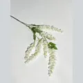 Flores artificiales colgantes de glicinia para decoracion de boda, 6 ramas florales blancas. - Blanco
