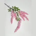 Vid de flores colgantes de glicina rosa artificial para boda fiesta decoración. - Rosa oscuro