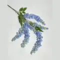 Glicinia azul artificial rama de flor colgante vid de seda decoración boda SKU - Azul