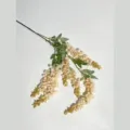 Rama de flor artificial de glicinia de 6 horquillas para decoración de boda, amarillo claro. - Champán