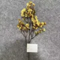 Gold artificial baby breath flower branch home wedding vase floral arrangement decor - 16-Head Silk Baby's Breath, 1 Stem - Gold